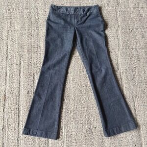 Gap Hadley Grey Rinse Denim Flare Leg Trousers Jeans Size 6L Long Denim Boot Cut
